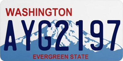 WA license plate AYG2197