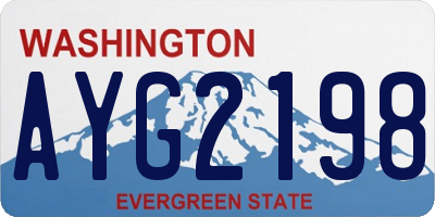 WA license plate AYG2198
