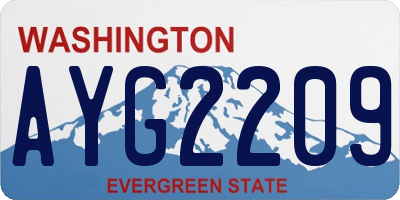 WA license plate AYG2209