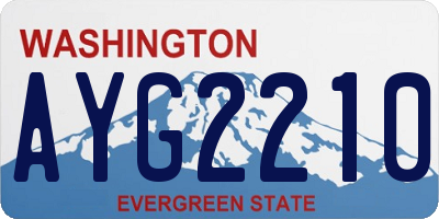 WA license plate AYG2210