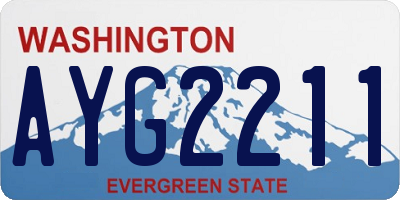 WA license plate AYG2211