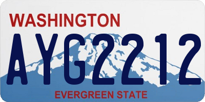 WA license plate AYG2212