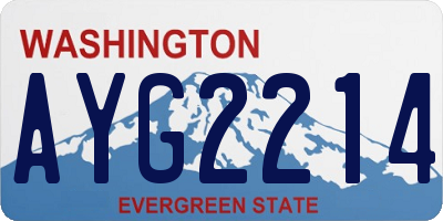 WA license plate AYG2214