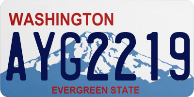 WA license plate AYG2219