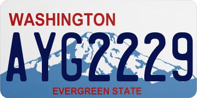 WA license plate AYG2229