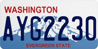 WA license plate AYG2230