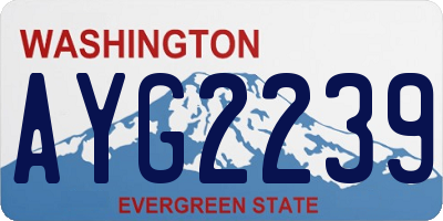WA license plate AYG2239