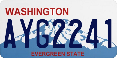 WA license plate AYG2241
