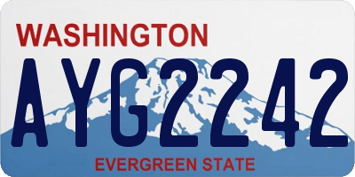 WA license plate AYG2242