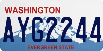 WA license plate AYG2244