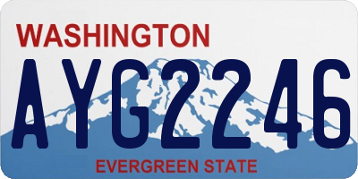 WA license plate AYG2246