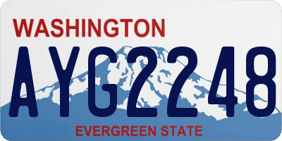 WA license plate AYG2248
