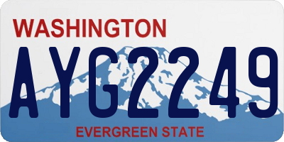 WA license plate AYG2249