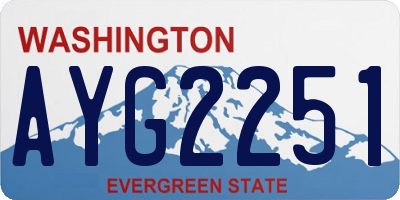 WA license plate AYG2251