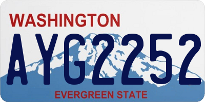 WA license plate AYG2252