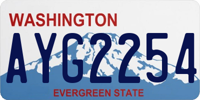 WA license plate AYG2254
