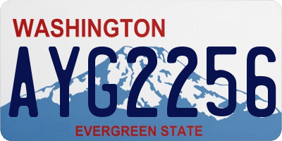 WA license plate AYG2256