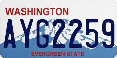 WA license plate AYG2259