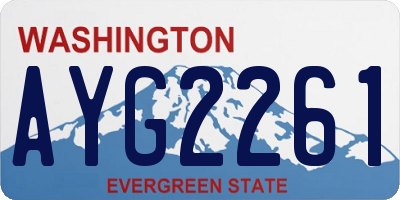 WA license plate AYG2261