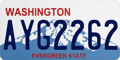WA license plate AYG2262