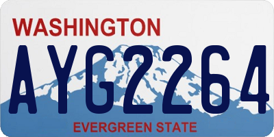 WA license plate AYG2264