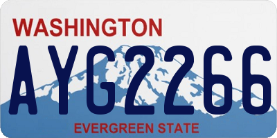 WA license plate AYG2266