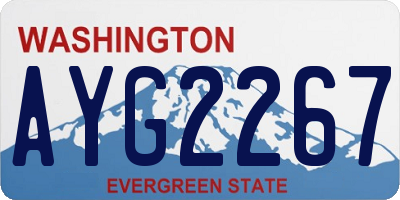 WA license plate AYG2267