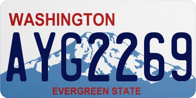 WA license plate AYG2269