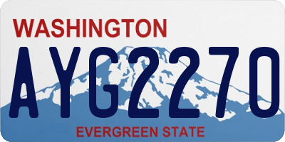 WA license plate AYG2270