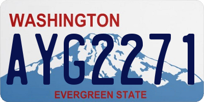WA license plate AYG2271