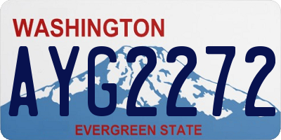 WA license plate AYG2272