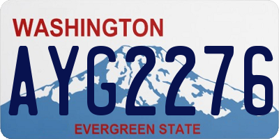 WA license plate AYG2276