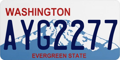 WA license plate AYG2277