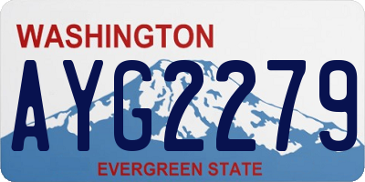 WA license plate AYG2279