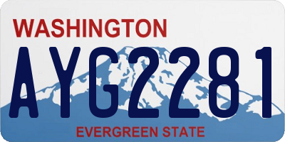 WA license plate AYG2281