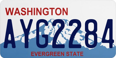 WA license plate AYG2284