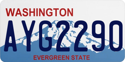 WA license plate AYG2290