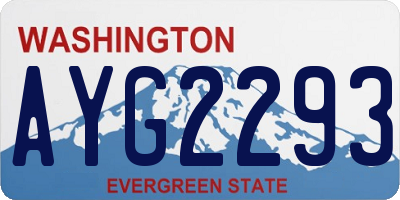 WA license plate AYG2293