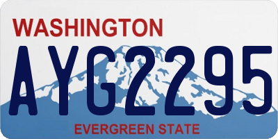 WA license plate AYG2295
