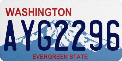 WA license plate AYG2296