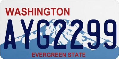 WA license plate AYG2299