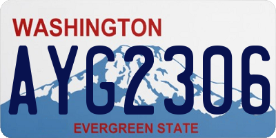 WA license plate AYG2306