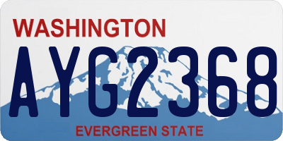 WA license plate AYG2368