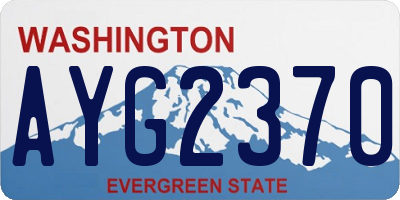 WA license plate AYG2370