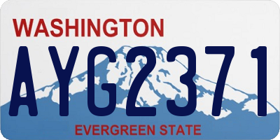 WA license plate AYG2371