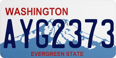 WA license plate AYG2373
