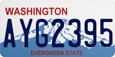 WA license plate AYG2395