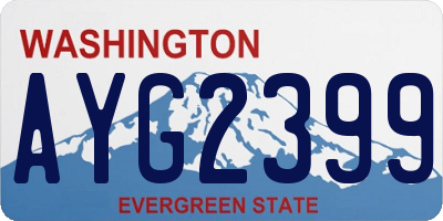 WA license plate AYG2399