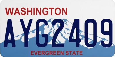 WA license plate AYG2409