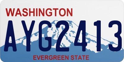 WA license plate AYG2413